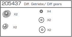 CY-2 Differenzial Getriebe Carson 500205437