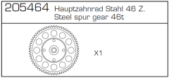 CY-2 Hauptzahnrad 46 Zähne Stahl Carson 500205464