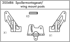 Spoilerhalterung,CY-Chass. Carson 205486