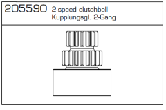 Kupplungsglocke 2Gang CY-Ch Carson 205590