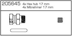 CY-2 Mitnehmer 17mm 4 St. Streetbreaker Carson 500205645