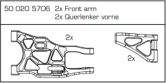 Querlenkerset vo.CY2 Chass. Carson 205706