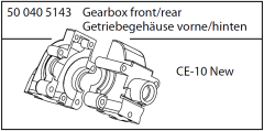 Getriebegehäuse verstärkt v/h CE-10 Carson 405143 500405143