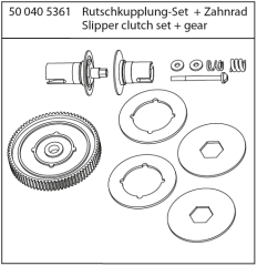 X10EB Rutschkupplung-Set + Zahnrad Carson 405361 500405361