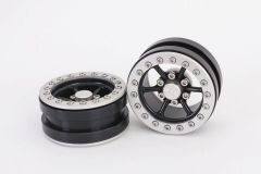 Beadlock Crawler Felgen PT-Power Black/Silver 1.9 (2 St.) Absima MT2000BS