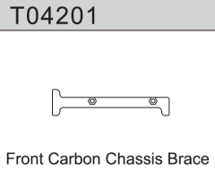 Carbon Chassisversteifung vorne TM4V2 1:10 4WD Comp. Buggy Absima T04201