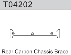 Carbon Chassisversteifung hinten TM4V2 1:10 4WD Comp. Buggy Absima T04202