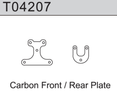 Carbon Oberdeck vorne / hinten TM4V2 1:10 4WD Comp. Buggy Absima T04207