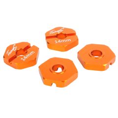 Aluminium Radmitnehmer 14mm orange 1:10 4WD (4 St.) Absima TU0440OR