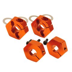 Aluminium Sechskantmitnehmer orange 12mm (4 St.) Comp. Buggy 2WD/4WD Absima TU0466