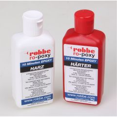 RO-POXY 10 MINUTEN EPOXYDHARZKLEBER 190G JE 95G HARZ+H?RTER Robbe 50604