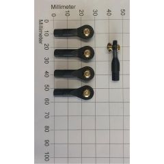 KUGELPFANNE MIT KUGELZAPFEN (BOHR. D2) D6,3XL30MMXD3 5STK. Robbe 5206