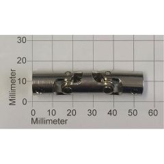 GELENKKUPPLUNG DOPPELT STAHL D12XL52MM BOHRUNG 6/6 Robbe 5222