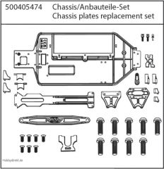 X10E Chassis Anbauteile Set Carson 405474 500405474