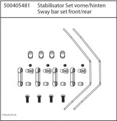 X10E Stabilisator-Set, vorne/hinten Carson 405481 500405481