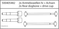 X10E Antriebswellen + Achsen Carson 405482 500405482