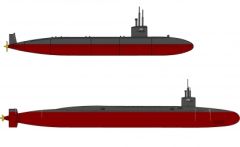 1:350 U.S.S.Maryland(SSBN-738)+U.S.S.Chi Carson 721047 500721047