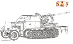 Sd. KFZ 7/2 3,7cm Flak 37 1:35 Carson 776542 500776542