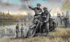 Germ.WWII Solo Motorrad R12 m. Figuren Carson 783632 500783632