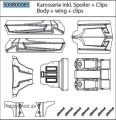 Karosserieteile + Clips Desert Warrior Carson 800085 500800085