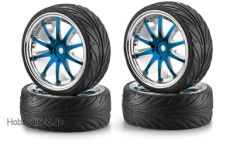 1:10 BigWheel-Set 02 10Spei blau/chro(4) Carson 900081 500900081