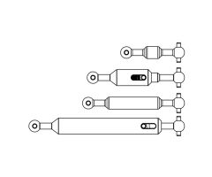 1:14 Antriebswellen-Set (4) 6x6 Ausgl. Carson 907635 500907635