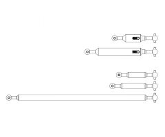 1:14 Antriebswellen-Set (4)8x8 Aro.Ausg. Carson 907642 500907642