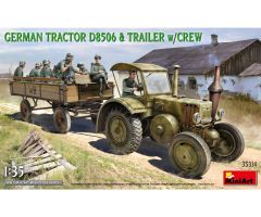 1:35 Dt. Traktor D8506 m. Anhänger (11) Carson 35314 550035314