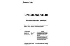 Handbuch UNI-Mechanik 40,englisch Graupner 1291.201