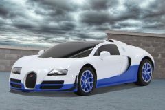 Bugatti Veyron Grand Sport Vitesse 1:18 weiß-blau Jamara 404586