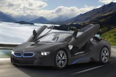 BMW I8 1:14 Akku schwarz 40MHz Tür manuell Jamara 405027