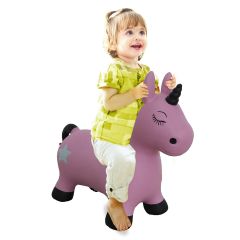 Hüpftier Einhorn pink mit Pumpe Jamara 460453