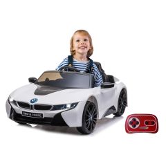 Ride-on BMW I8 Coupe weiß 12V 2,4GHz Jamara 460633