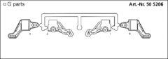 Achsschenkel vorne hinten BX-1 Jamara 505206