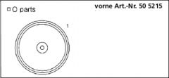 Felge 1/10 Disc weiß vorne BX-1 Jamara 505215