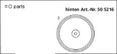 Felge 1/10 Disc weiß hinten BX-1 Jamara 505216