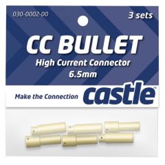 Castle Set mit 3Stk 6.5mm Goldsteckverbindungen (Stecker, Buchse) Horizon CSECCBUL653