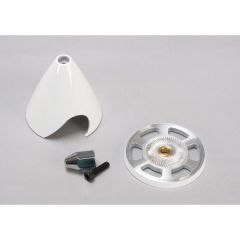 Painted White 2 1/2-inch Aluminum Spinner Horizon HAN488019