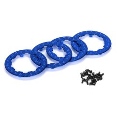 Losi Beadlock Ring mit Schrauben/ Blau Chrome: XXX-SCT(4) Horizon LOSB7025