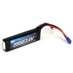 LOSI 7.4V 2000mAh 2S 20C LiPo, Long: EC2 Horizon LOSB9835