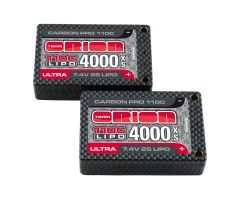 Carbon Pro Ultra LiPo 4000 110C 7.4V XS 18,5mm Saddle Pack Tubes Horizon ORI14085