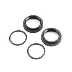 Shock Adjuster Nut w/O-ring, AL, Blk(2):5B,5T,MINI Horizon TLR253000