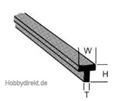 T-1 T-Profil ABS 1,2x1,2x250mm (10) Krick 190081