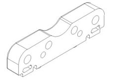 Qerlenkerhalteplatte front unten Kunststoff Vulcan Krick 850767