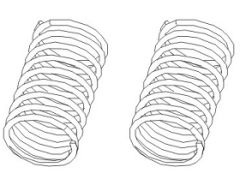 Stoßdämpferfedern front schwarz (2) Krick 850851
