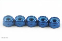 Stoppmuttern Alu M3 blau, duenn (5) Kyosho 1-N3033NA-B