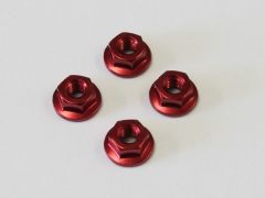 BUNDMUTTERN M4X4.5MM ROT (4) Kyosho 1-N4045FA-R