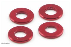 Scheiben Alu, 3x6.5x0.75mm, rot (4) Kyosho 97042-075R