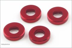 Scheiben Alu, 3x6.5x1.5mm, rot (4) Kyosho 97042-15R