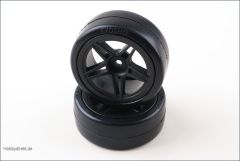 Drift Reifen hinten, 10-Speichen/BK/24mm Kyosho FAT-304BK